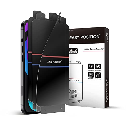 Screen Protector Film (3-Pack) for iPhone 15/15 Pro, [Matte] Anti Glare, Perfect Touch, Easy Installation with Guide tool…