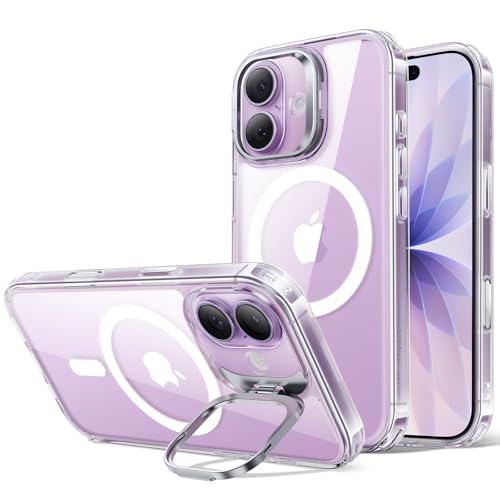 ESR for iPhone 17 Case with Stash Stand, Compatible with MagSafe, Military-Grade Drop Protection Magnetic Phone Case for iPhone 17, Scratch-Resistant Back Cover,Clear - color: Clear, size: iPhone 17 6.3inch