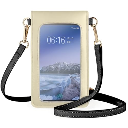 WELLFLYHOM Mini Touchscreen Crossbody Phone Bags for Women with Card Slots Shoulder Bag Purse Leather - color: 1 Highland Cow