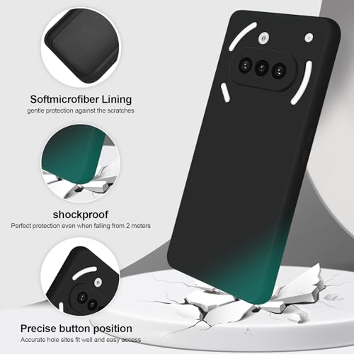 GiiYoon Silicone Case for Nothing Phone 3a, Black - color: Black, size: Nothing Phone 3a
