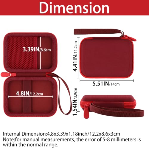 khanka Case for INIU Ultra Mini 10000mAh 45W Fast Charging Power Bank,Red - color: red