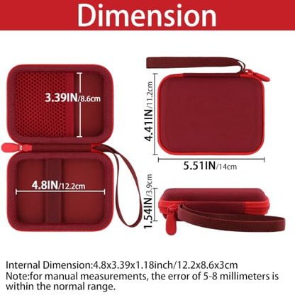 khanka Case for INIU Ultra Mini 10000mAh 45W Fast Charging Power Bank,Red - color: red