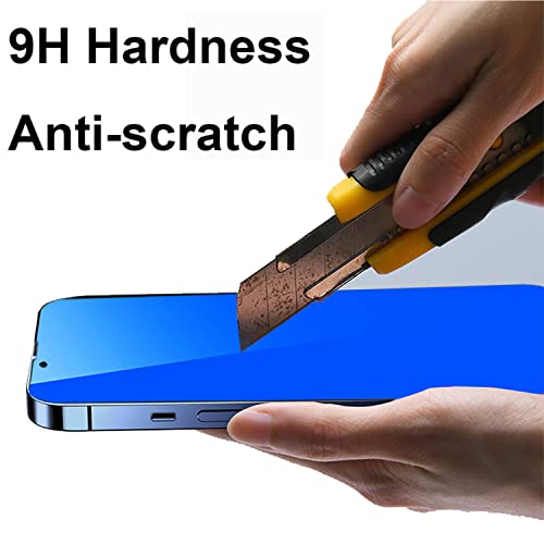 2 Piece Privacy Tempered Glass for iPhone 16 Pro Max 6.9 inch Anti-blue Anti-Spy Screen Protector Mirror Blue - size: for iPhone 16 Pro Max