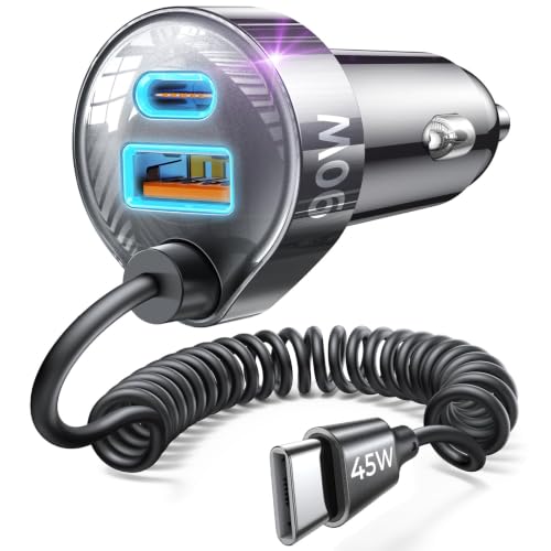 LISEN 90W for iPhone 18 17 16 Pro Max Car Charger USB C Fast Charge - color: Black - 60 inch