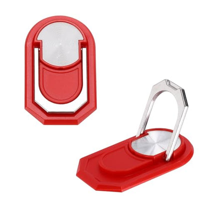 PATIKIL 2PCS Phone Ring Holder, Cellphone Ring Holder Finger Grip Stand 360 Rotation with Adhesive Backing Kickstand for Back of Phone Tablet Car Mount, Red - color: Red