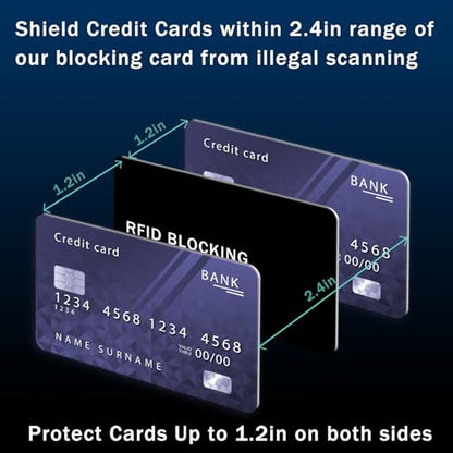 5 Pack RFID Blocking Card Contactless NFC Credit Card ID Protection Safe Bank Card Passport Entire Wallet Purse Shield Protector Blocker Guard (Pack of 5, Black) - color: Black/5 cards