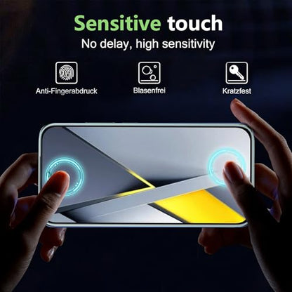 for Xiaomi POCO F8 Pro Screen Protector with Camera Lens Protector, 9H Hardness Anti-Scratch Tempered Glass flim, Case Friendly, Anti-Fingerprint,Anti-Scratch (2+2 PACK) - color: POCO F8 Pro