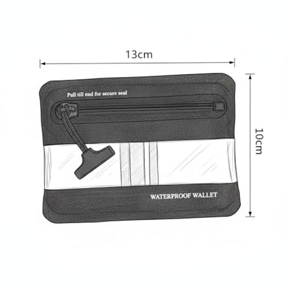 Heavy Duty Airtight Wallet Submersible Waterproof Wallet Protection for Keys, Cards - color: Black with Clear Window, size: 5.2" X 4" / 13.5CM X 10 CM