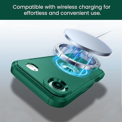 MXX for iPhone 17 Air Case, Heavy Duty 3 in 1 Wing Design Protective Cover with MagSafe, Phone Case 2025 (Green) - color: Green, size: iPhone 17 Air