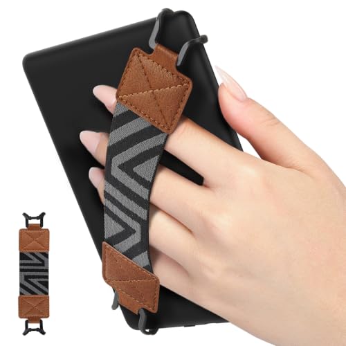 MoKo Security Hand-Strap for 6-8" Kindle eReaders Fire Tablets, YT-Brown - color: YT-Brown, style: Patterned Strap