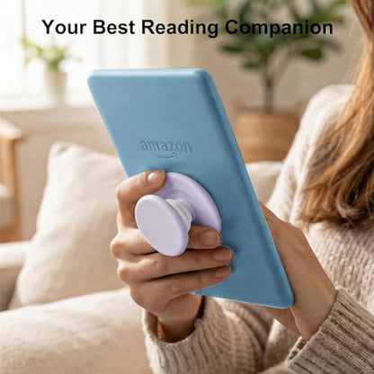 MOROCK Grip for Kindle with Kickstand and Magnetic Stand, Soft Silicone Magnetic Finger Grip for Kindle, iPhone and Smartphone, Cute Magnetic eReaders Holder, Light Purple - color: Light Purple