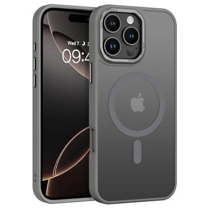 BENTOBEN Magnetic for iPhone 16 Pro Max Case,(Compatible with MagSafe) (Military Grade Drop Protection) Slim Translucent Matte Shockproof with Anti-Fingerprint Phone Case 6.9",Gray - color: Gray