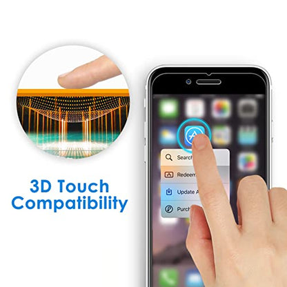 JETech Screen Protector for iPhone 8/7, 2-Pack | HD Clear, Tempered Glass Film, Anti-Scratch Glass - size: iPhone 7/8