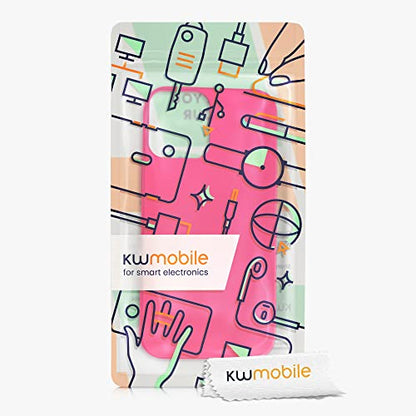 kwmobile Case Compatible with Apple iPhone 12 / iPhone 12 Pro Case - TPU Silicone Phone Cover with Soft Finish - Neon Pink - color: neon pink, size: iPhone 12 / iPhone 12 Pro