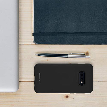 GOOSPERY Magnetic Door Bumper Compatible with Galaxy S10e, Card Holder Wallet Case Easy Magnet Auto Closing Protective Dual Layer Sturdy Phone Back Cover - Black - color: Black, size: Galaxy S10E