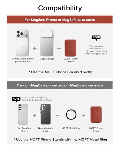 MOFT Magnetic Wallet Stand Compatible with iPhone 18/17/16/15/14/13 Series, Angle Adjustment Magsafe Compatible MOVAS Phone Stand,Clay - color: Clay, size: Standard