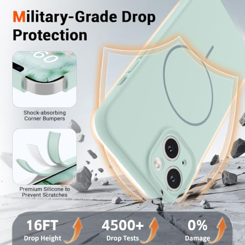 SUPFINE Silicone & Magnetic for iPhone 14 Plus Case - color: Aquamarine, size: iPhone 14 Plus