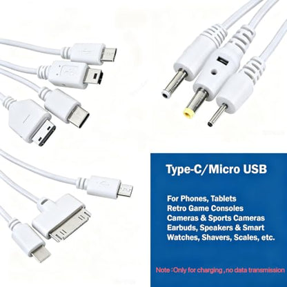 10 in 1 Multi USB Charging Cable for Phones MP3 Speaker & More - color: White