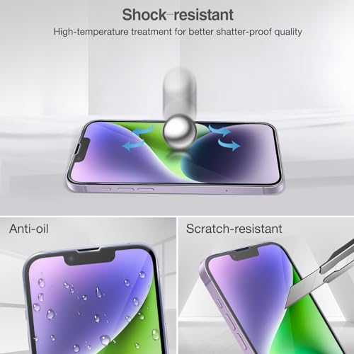 ProCase 2 Pack Screen Protector for iPhone 14 Plus/iPhone 13 Pro Max 6.7 Inch, Tempered Glass Screen Film Guard for iPhone 14 Plus 2022 / iPhone 13 Pro Max 2021, Clear - color: Clear
