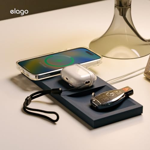 elago Charging Tray Duo for MagSafe & Apple Watch Chargers - color: Sand Pink