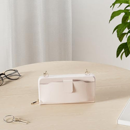 K . A Womens Wristlet Wallet Crossbody Bag Cellphone Purse Handbag RFID Card Slots 2 Strap Wrist - color: Pink