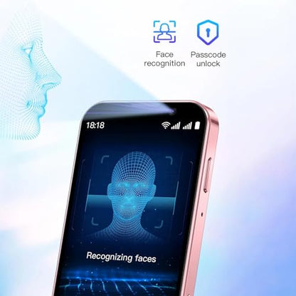 A15 Mini Phone, Unlocked Mini Smartphone with 3.0" HD Touch Screen,Tiny Android Small Cell Phone,2GB+16GB+Expandable TF Card,Quad Core Tiny Phone,Face Unlock/GPS. (Blue) - color: Blue
