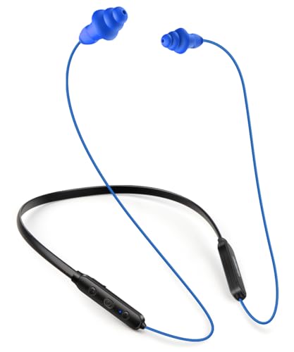 Bluetooth Work Headphones, OSHA-Compliant, 27dB NRR, 24H Playtime - color: Blue with Blue
