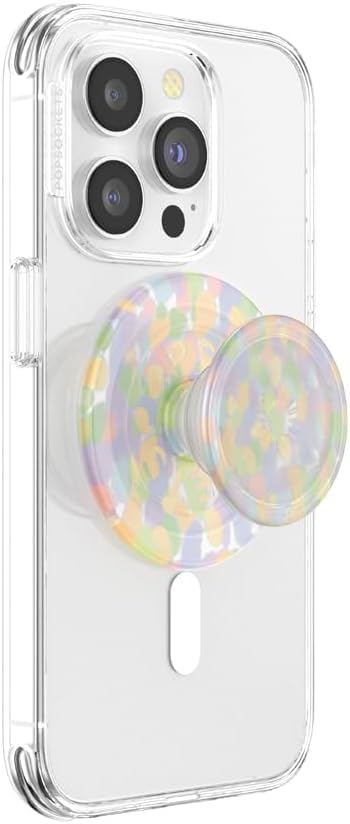 PopSockets Phone Grip for MagSafe, Magnetic Holder- Rainbow Glass - color: Rainbow Glass, style: MagSafe