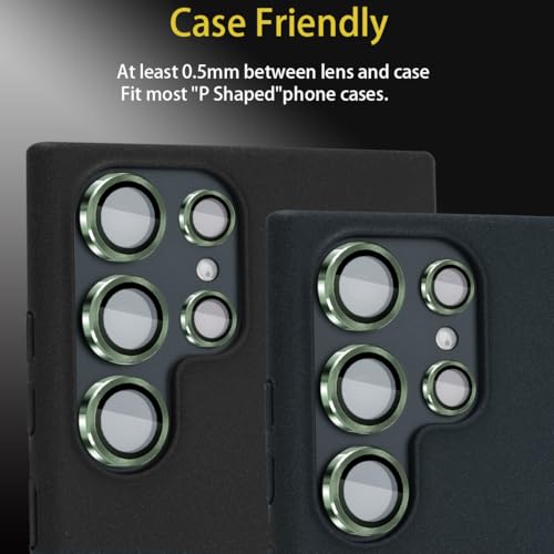 Camera Lens Protector for Samsung Galaxy S23 Ultra, Green - color: Green