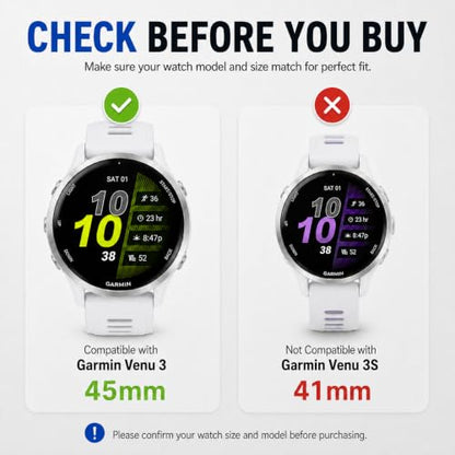 6 Pack for Garmin Venu 3 Screen Protector 45mm,Clear Soft EPU Film | Self-Healing, Full Coverage, Touch Sensitive, Anti-Scratch and Bubble-Free for Running,Training and Daily Wear - size: For Garmin Venu 3 45mm 1.77 Inch