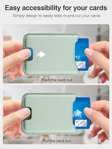 TopMade for MagSafe Wallet, Strongest Magnetic Phone Wallet, 4 Cards Holder - color: Green