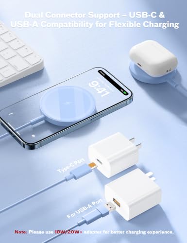 Magnetic Wireless Charger - color: Blue