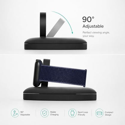 PZOZ Charging Stand for Apple Watch, Cable Management, 90° Nightstand Dock
