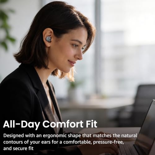 TOZO NC9 Hybrid Active Noise Cancelling Wireless Earbuds, 60H, LED Display - color: Gray