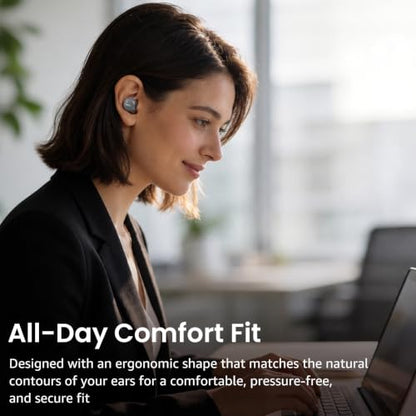 TOZO NC9 Hybrid Active Noise Cancelling Wireless Earbuds, 60H, LED Display - color: Gray