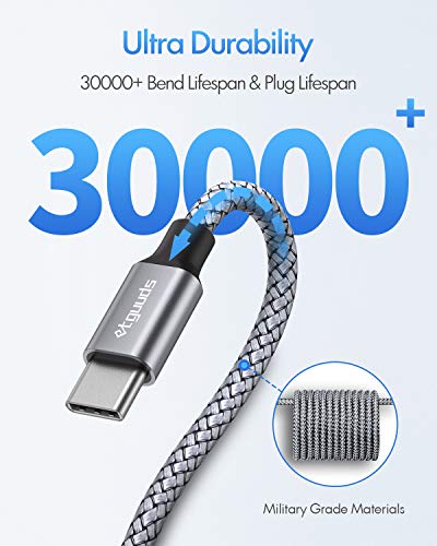 etguuds USB C to USB C Cable 4ft, 2-Pack 60W C to C Cable Fast Charging - color: Gray, size: 4ft