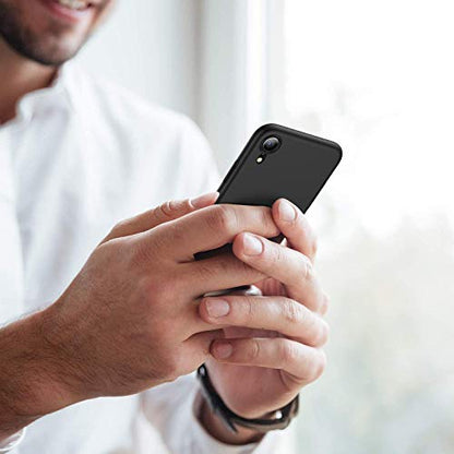 LRK Ultra Thin Black Case Compatible with iPhone XR, 6.1 Inch: Slim, Soft, and Flexible (NOT Hard) [Matte Finish] Protective Black Phone Cover for iPhone XR - Matte Black - size: iPhone XR