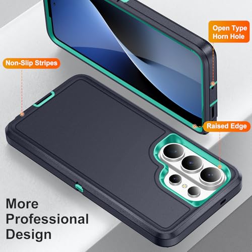 Shockproof Case for Samsung Galaxy S26 Ultra 6.9 inch,Heavy Duty Rugged Military Grade Protection,Hard Sturdy Phone Cover for Samsung S26 Ultra,Cyan Blue - color: Cyan Blue