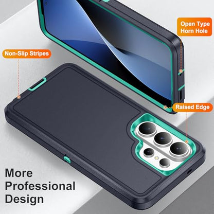 Shockproof Case for Samsung Galaxy S26 Ultra 6.9 inch,Heavy Duty Rugged Military Grade Protection,Hard Sturdy Phone Cover for Samsung S26 Ultra,Cyan Blue - color: Cyan Blue