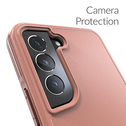 Crave for Galaxy S22 Plus Case, Shockproof Protection Dual Layer Case for Samsung Galaxy S22 Plus (6.6 inch) - Blush - color: Blush