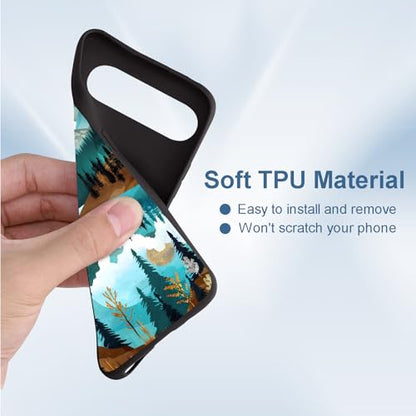 for Google Pixel 9 Pro XL Phone Case TPU Shockproof Full Body Protection Cover 6.8" Mountain Lake for Pixel 9 Pro XL Lightweight Compatible Wireless Charging Screen Protector Film - color: Mountain Lake