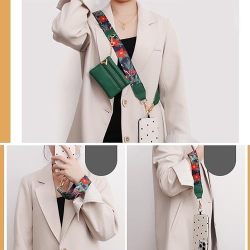 Phone Strap with Zippered Pouch, Clip and Go Strap for Phone with Wallet Crossbody, Adjustable Crossbody Phone Strap-3 - color: Arrow - Black
