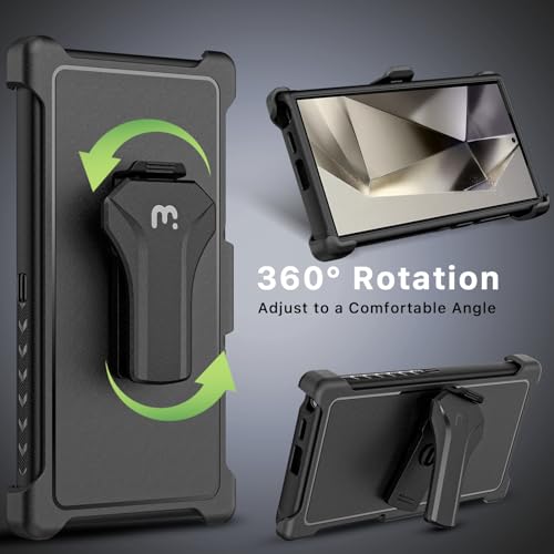 M MYBAT PRO for Samsung Galaxy S24 Ultra Case with 360° Rotating Stand - color: Blue, size: Samsung Galaxy S24 Ultra