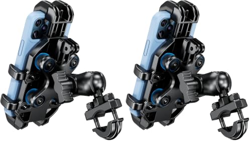 BRCOVAN Motorcycle Phone Mount Holder with Vibration Dampener (Pack of 2) - size: Neutral size (Pack of 2)