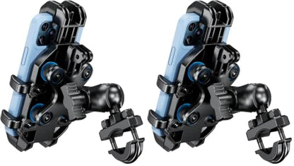 BRCOVAN Motorcycle Phone Mount Holder with Vibration Dampener (Pack of 2) - size: Neutral size (Pack of 2)