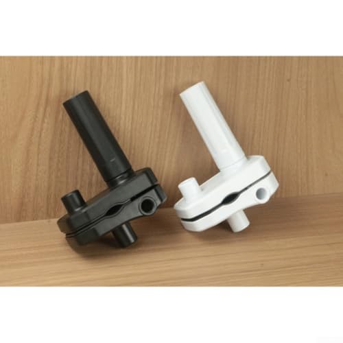 Bed Desk Clamp Mount Replacement for Gooseneck Phone Arms and Mic Holder 3 Inch Anti-Slip Base with 5 Hole Positions for Round Tube Cantilever Bracket Stable Desktop Bedside Stand Accessory(White) - color: White