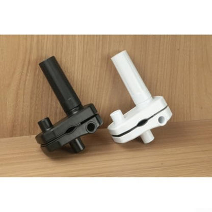Bed Desk Clamp Mount Replacement for Gooseneck Phone Arms and Mic Holder 3 Inch Anti-Slip Base with 5 Hole Positions for Round Tube Cantilever Bracket Stable Desktop Bedside Stand Accessory(White) - color: White