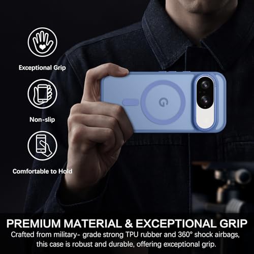 BENTOBEN for Google Pixel 9 Case [Compatible with Magsafe] Translucent Matte Magnetic Pixel 9 Case Slim Thin Shockproof Women Men Girls Boys Protective Phone Cases for Google Pixel 9 6.3" 2024, Blue - color: Blue