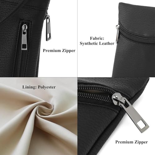 Small Crossbody Women Cell Phone Purse Wallet Bag With Shoulder Strap - color: Black/S-lycheepvc
