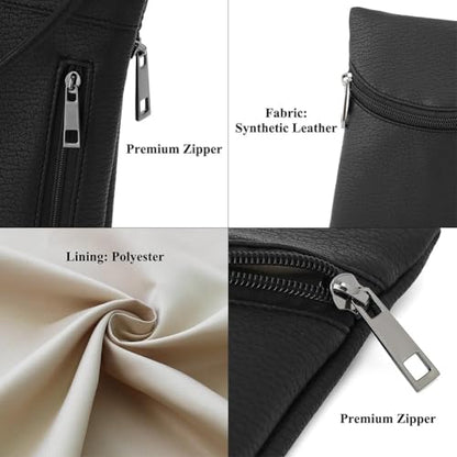 Small Crossbody Women Cell Phone Purse Wallet Bag With Shoulder Strap - color: Black/S-lycheepvc